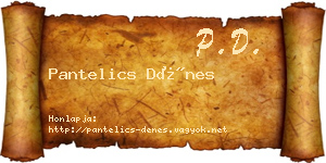 Pantelics Dénes névjegykártya