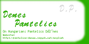 denes pantelics business card